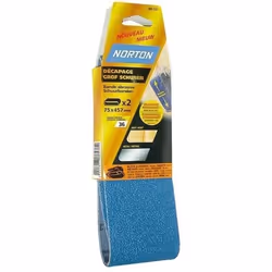 2 bandes corindon Expert 75 x 457 mm (grain 80)