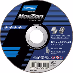 NORTON NORZON QUICK CUT - DISQUE COUPE 41 230 X 2,5 MM NORZON BNA928