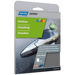 Papier abrasif - NORTON - Grain 400 - Lot de 3 - 230x280mm - Imperméable
