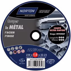 Disque métaux 230x1.9x22.2 blue pro lot 3+1