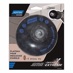 Plateau pour meuleuse dangle Norton Decap Extrem Ø115mm idéal pour matériaux divers.