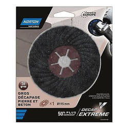 Disque meuleuse Decap Extrem pour le décapage de la pierre et du béton grain 80 Ø115mm.