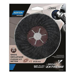 Disque meuleuse Norton Decap Extrem pour décapage de pierre et béton grain 80.