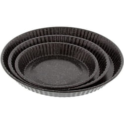 PRADEL EXCELLENCE Lot 3 moules à tarte 20 24 31 cm premium - Façon pierre
