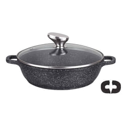 Mijoteuse Ø 32 cm Façon pierre + couvercle +  2 poignées silicone amovibles - PRADEL EXCELLENCE - Tous feux. Capacité 5 L.
