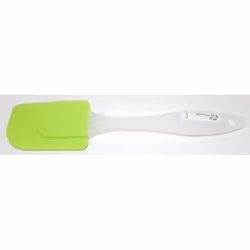 Spatule en silicone avec manche en plastique - PRADEL EXCELLENCE - Blanc et vert - Gamme EXCELLENCE