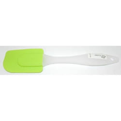 Spatule en silicone avec manche en plastique - PRADEL EXCELLENCE - Blanc et vert - Gamme EXCELLENCE