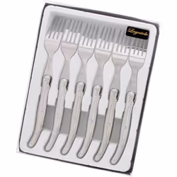 Boîte de 6 fourchettes tribloc Laguiole - PRADEL EXCELLENCE - Acier inoxydable - Gris