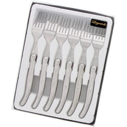 Boîte de 6 fourchettes tribloc Laguiole - PRADEL EXCELLENCE - Acier inoxydable - Gris