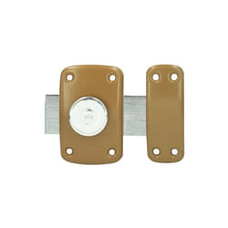 Verrou à bouton YALE Ø cylindre 23 mm longueur 45 mm - Marron doré - YV10 - 16383000