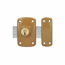 YALE - Verrou de porte à bouton cylindre Ø23 mm longeur 45mm marron