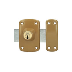 YALE - Verrou de porte à bouton cylindre Ø23 mm longeur 45mm marron