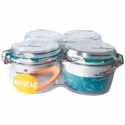 HUTCHINSON Lot de 4 bocaux à conserves - 05 L