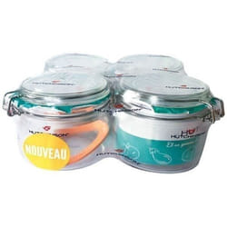 HUTCHINSON Lot de 4 bocaux à conserves - 05 L