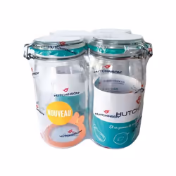 Existe en plusieurs tailles Lot 4 bocaux 1.5 L - Ce format sera idéal pour préparer vos conserves préférées ! - Que ce soit p ...