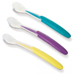 NUK Easy Learning 3 Cuillères Douces Silicone 4 Mois et +