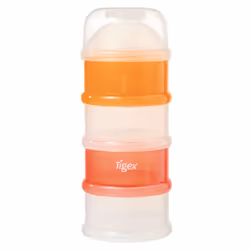 Tigex Boîte Dose Poudre De Lait, Orange, Rouge, Transparent, Plastique, 70 mm, 115 mm, 260 mm, 78 g