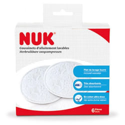 NUK Coussinets d'Allaitement Lavables 6 Coussinets