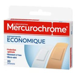Mercurochrome Pansements Economique 20 Pansements