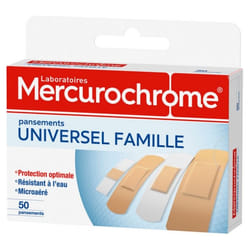 Mercurochrome Universel Famille 50 Pansements