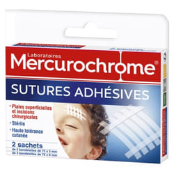 Mercurochrome Sutures Adhésives 2 Sachets