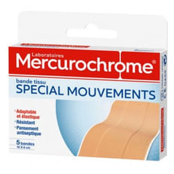 Mercurochrome Bande Tissu Spécial Mouvements 5 Bandes