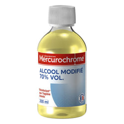 Mercurochrome Désinfectant Alcool Modifié 70% 200ml - Antiseptique pour la santé et les premiers soins.