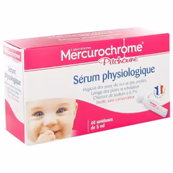 Mercurochrome Pitchoune Sérum Physiologique 40 unidoses