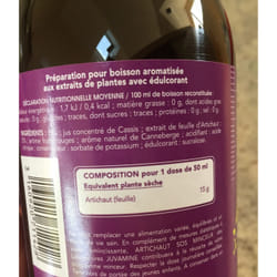 Open Food Juvamine Boisson 'Artichaut' - 500 ML - Juvamine - 500 mL