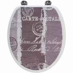 Abattant de toilette en bois compressé MDF Apportez à votre intérieur une déco originale grâce à ce siège WC motif carte post ...