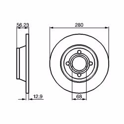 Disque de frein BOSCH 0 986 478 131 avant, plein, à haute teneur en carbone, 1 pièce - Vue supplémentaire 7