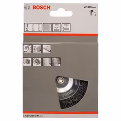 Bosch 1 609 200 274 Roue de fil et brosse en fil d'acier Roue à rayons 10 cm