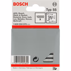Bosch 1609200370, Pack d'agrafes, 1,2 cm, Fixation, 6 mm, 1000 agrafes, Acier inoxydable