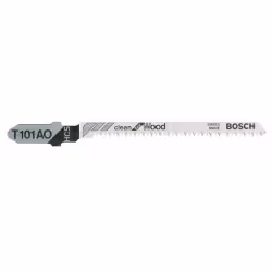 Bosch Lames de scie sauteuse T 101 AO Clean for Wood, Lames de scie sauteuse, Contre-plaqué, Bois tendre, Acier fin au carbon ...