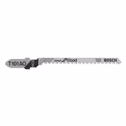 Bosch Lames de scie sauteuse T 101 AO Clean for Wood, Lames de scie sauteuse, Contre-plaqué, Bois tendre, Acier fin au carbon ...