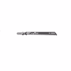 Bosch Lames de scie sauteuse T 111 C Basic for Wood, Lames de scie sauteuse, Panneau aggloméré, Bois tendre, Acier fin au car ...