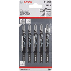 Bosch Lames de scie sauteuse T 119 B Basic for Wood