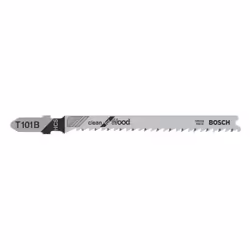 Bosch Lames de scie sauteuse T 101 B Clean for Wood, Lames de scie sauteuse, Contre-plaqué, Bois tendre, Acier fin au carbone ...