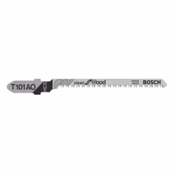 Bosch Lames de scie sauteuse T 101 AO Clean for Wood, Lames de scie sauteuse, Contre-plaqué, Bois tendre, Acier fin au carbon ...