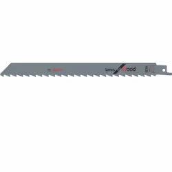 Bosch 2 608 650 678, Lames de scie sabre, Bois de chauffage, Bois dur, Bois vert, Bois tendre, Acier fin au carbone, Noir, Ro ...