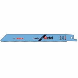 Bosch Lames de scie sabre S 918 BF Basic for Metal, Lames de scie sabre, Fonte, Métal non Ferreux, Tuyau, Acier, Acier fin au ...