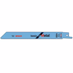Bosch Lames de scie sabre S 918 BF Basic for Metal, Tuyau, Plaque métallique (épaisseur moyenne), 1,8 mm