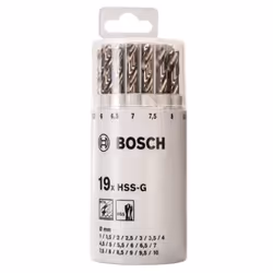 Bosch Coffrets de forets à métaux rectifiés HSS, Perceuse, Foret hélicoïdal, Fonte, Acier, 135°, Acier rapide (HSS-G), Tige c ...