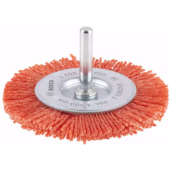 Brosse circulaire 75 mm à fils de nylon 1 mm 75 mm, 1 mm, 8 mm; Brosse circulaire, à fils nylon au corindon G80; Convient pou ...