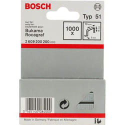 Bosch 2609200200 Pack d'agrafes 1000 agrafes