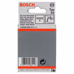 Agrafes Bosch 2609200211; 11,4x10 mm; 5000 pcs .; TYP 53