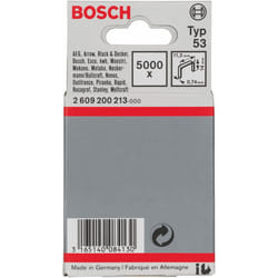 Agrafes Bosch 2609200213; 11,4x14 mm; 5000 pcs .; TYP 53