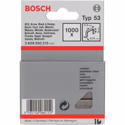 Agrafes Bosch 2609200215; 11,4x8,0 mm; 1000 pcs .; TYP 53