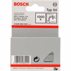 Bosch Agrafes à fil plat type 54, Pack d'agrafes, 1,4 cm, 1,29 cm, 1000 agrafes, Acier inoxydable, Carton, Papier