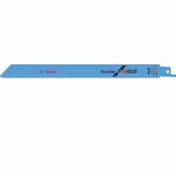 Bosch Lames de scie sabre S 1122 BF Flexible for Metal, Lames de scie sabre, Métal, Bimétal, Bleu, 17,5 cm, 2 mm
